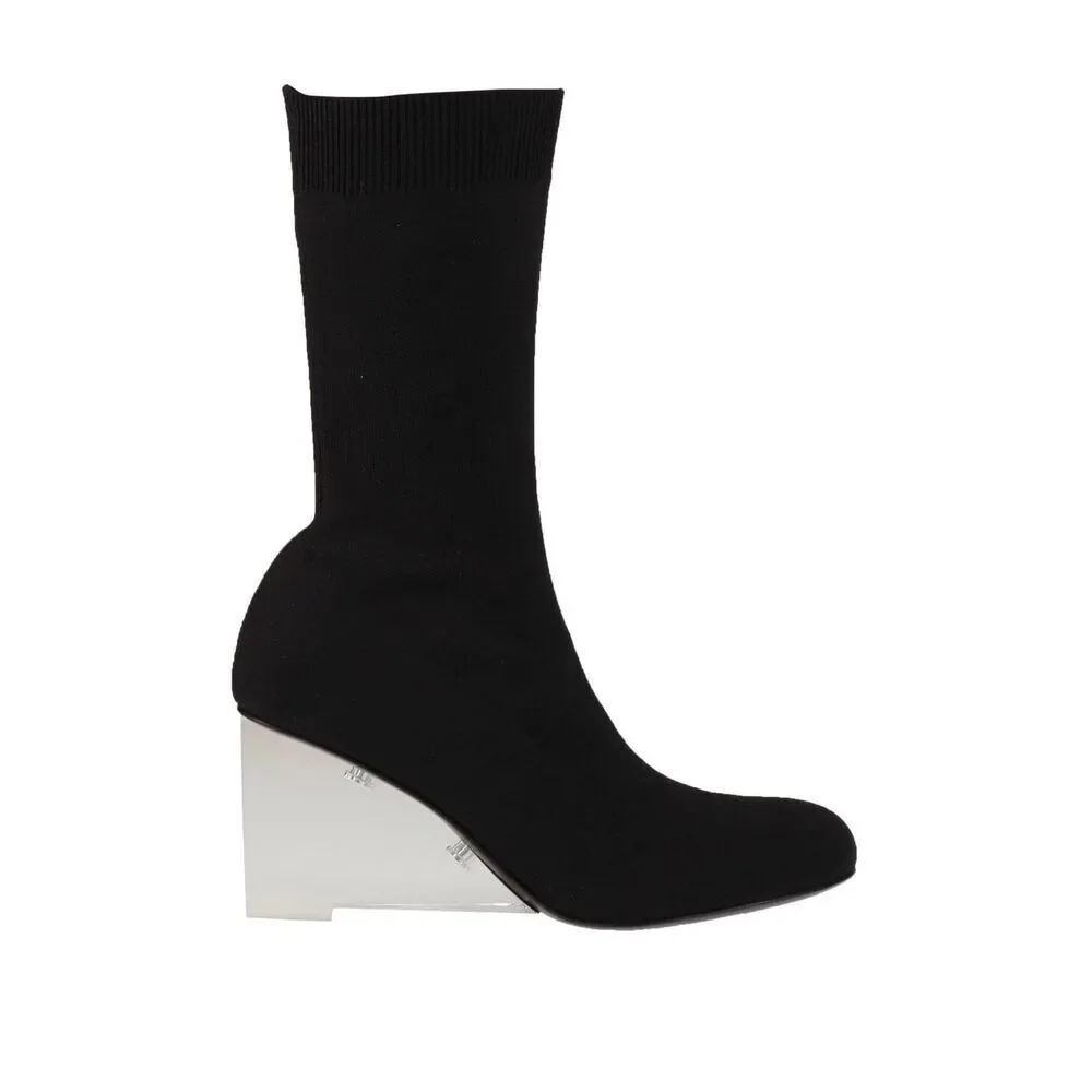 Alexander McQueen Shard Women's Black Stretch Knit Ankle Boot Size 40 9 New